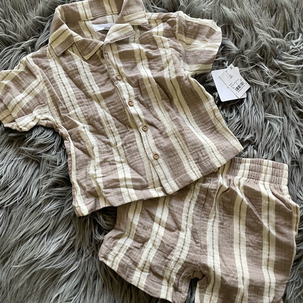 NWT Toddler Boys Striped Matching Set